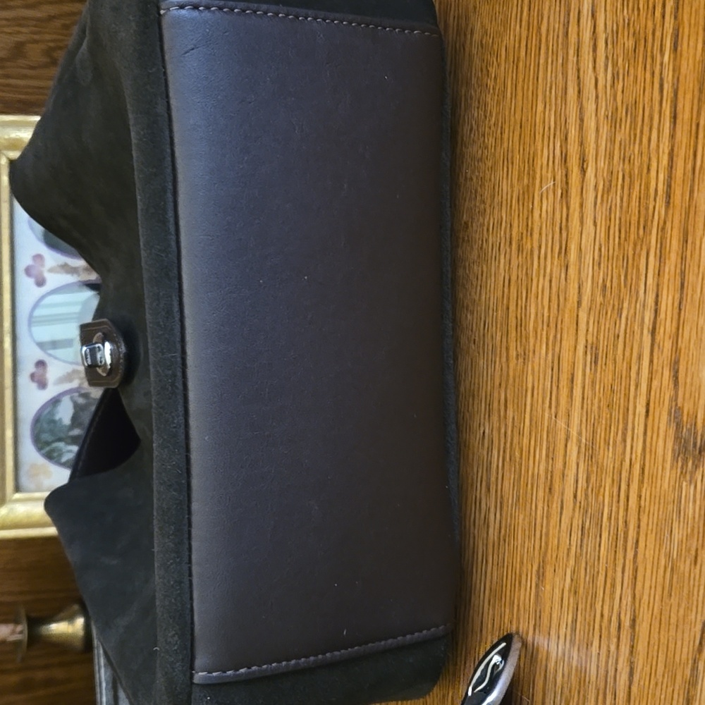 Coach Hadley Crossbody Convertible Suede Leather Bag in Expresso - Picture 7 of 16